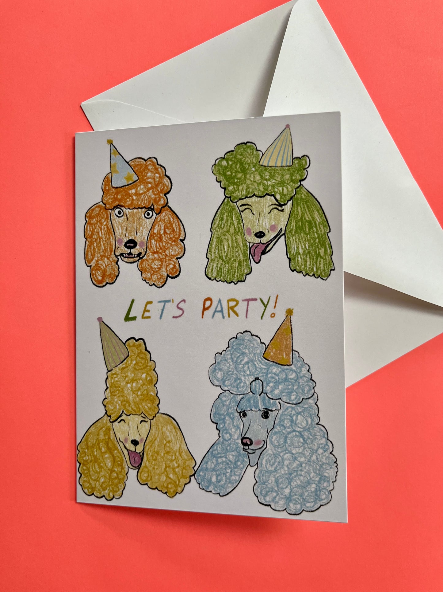 Lets Party Poodles Card