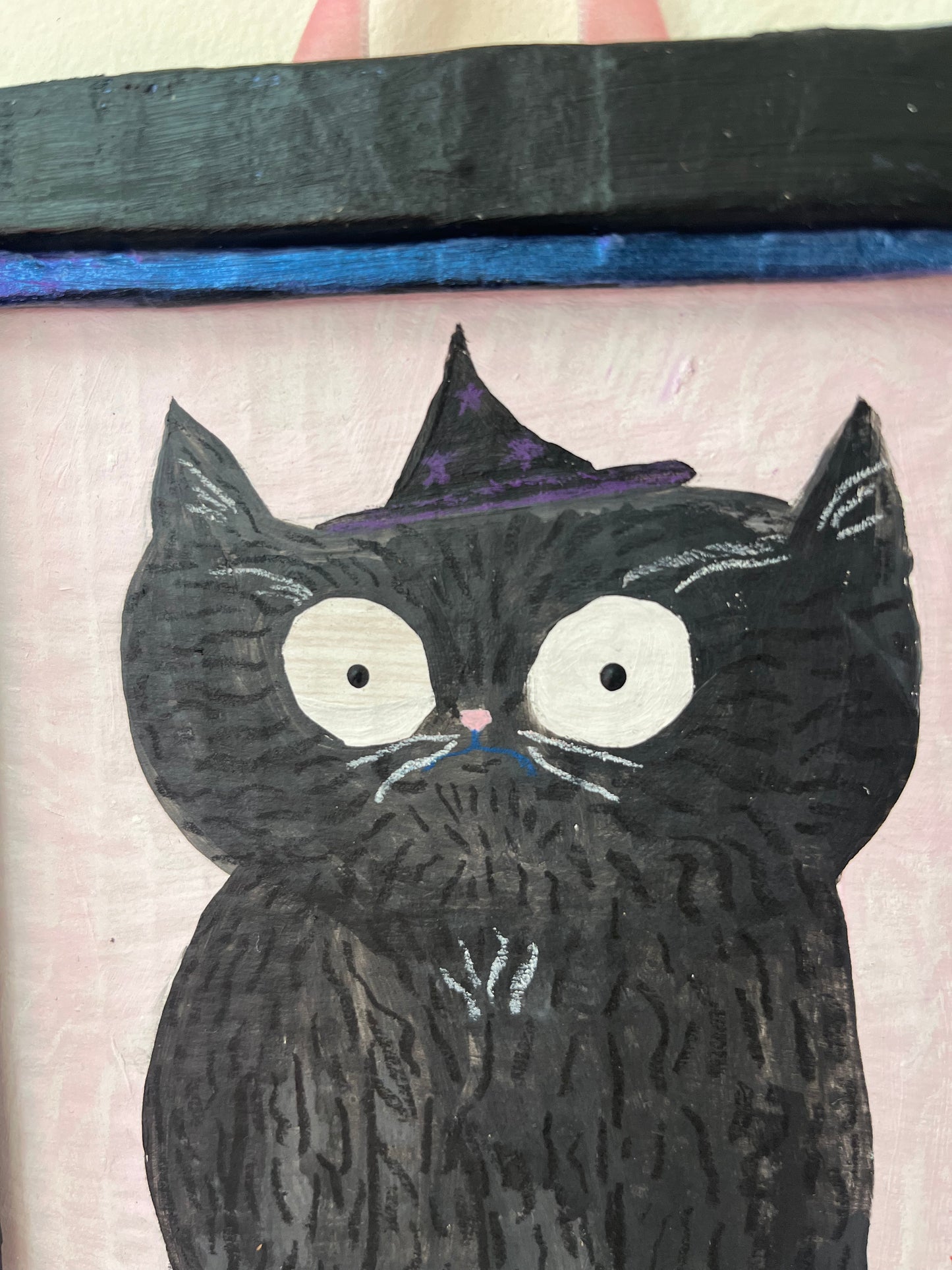 Witch Kitty Framed Painting