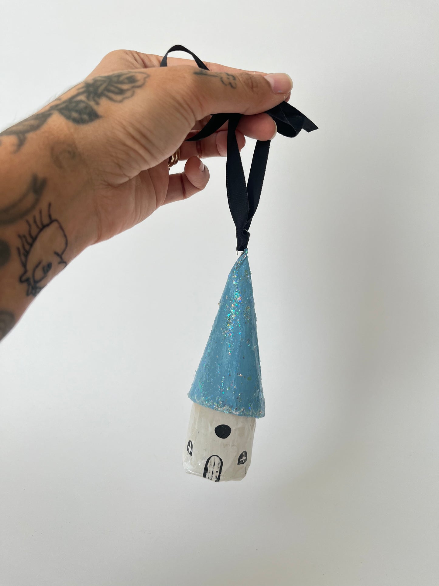 Storybook Home Paper Mache Ornament