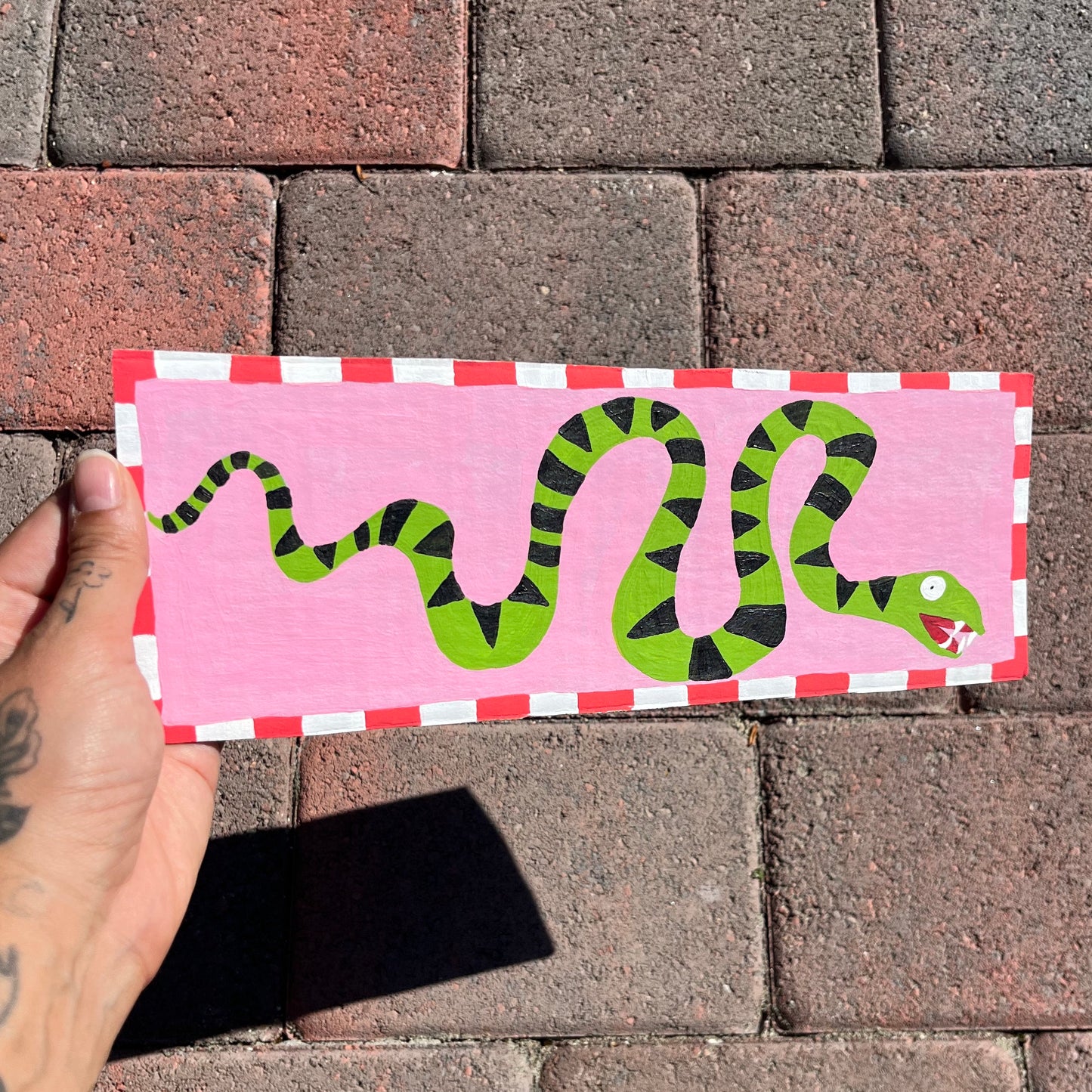 Checkered Snake Pocket Painting