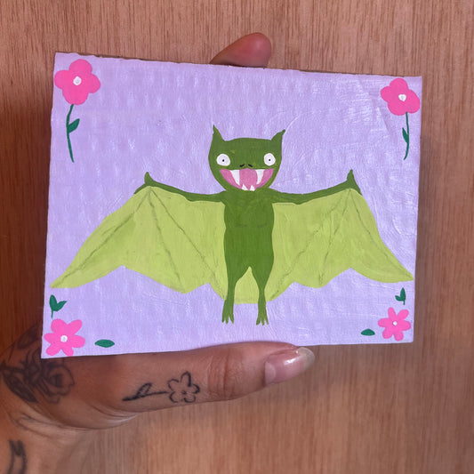 Green Bat Pocket Painting