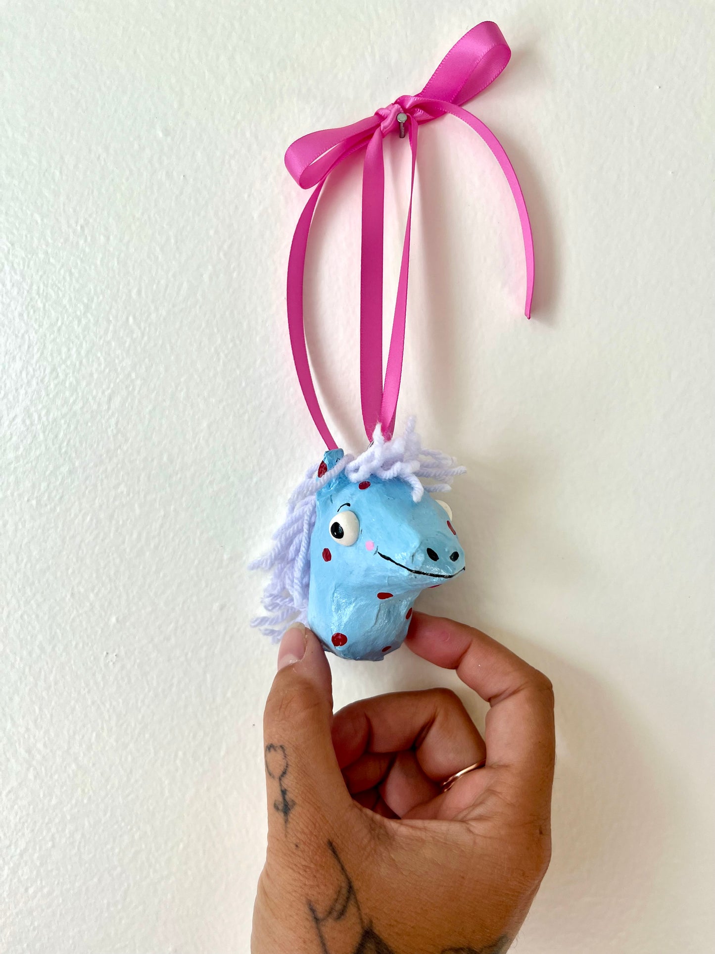 Horsie Paper Mache Ornament - Lucky Spots
