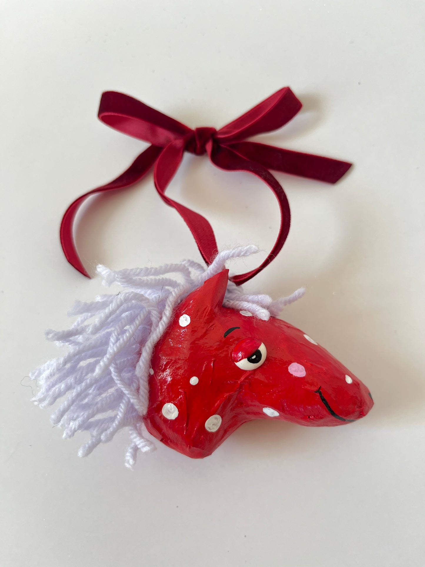Horsie Paper Mache Ornament - Clip Clop
