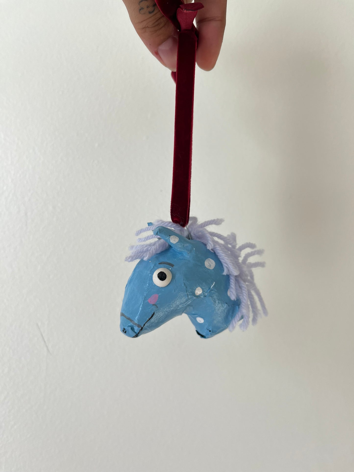 Horsie Paper Mache Ornament - Good Boy