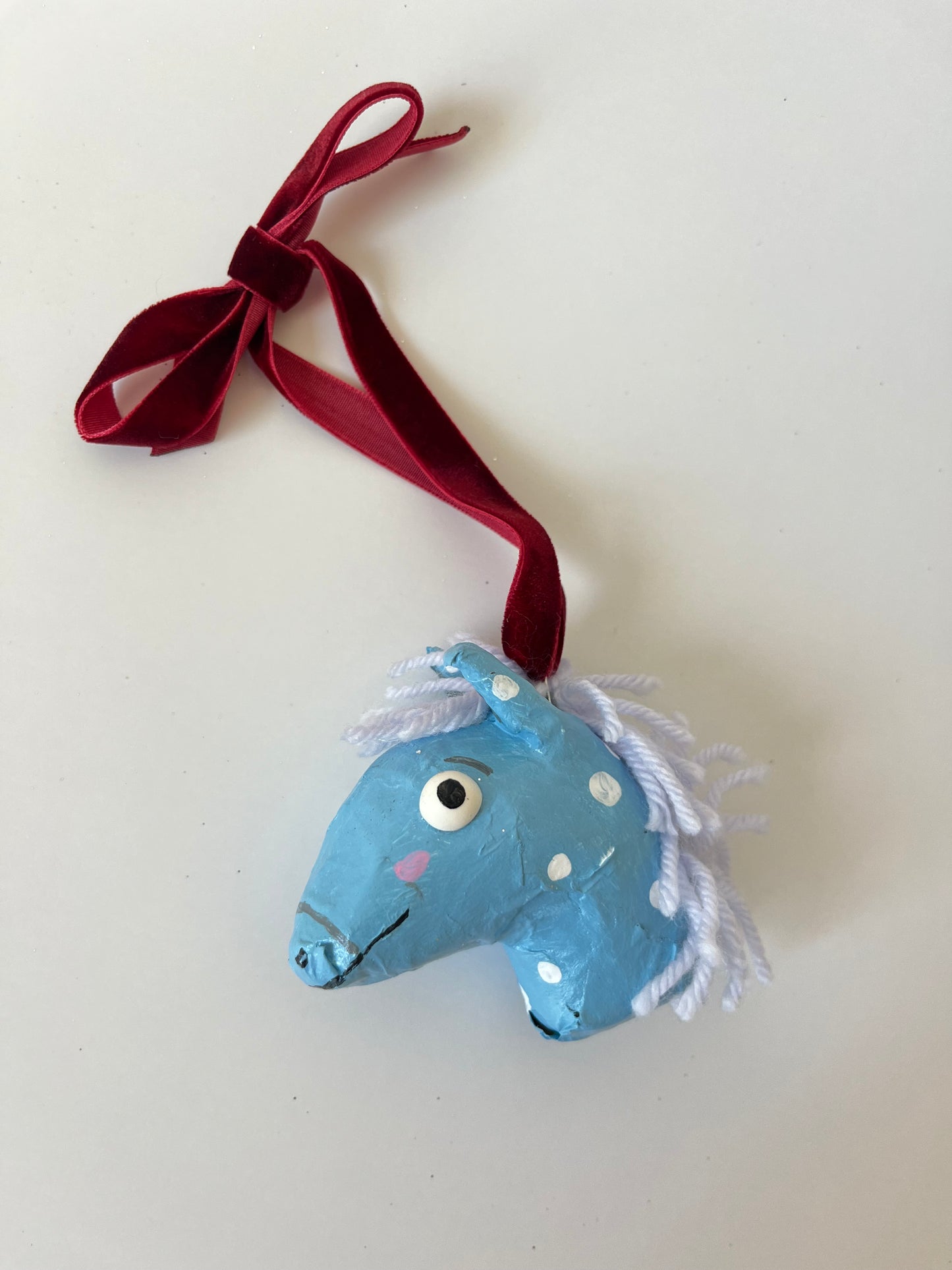Horsie Paper Mache Ornament - Good Boy