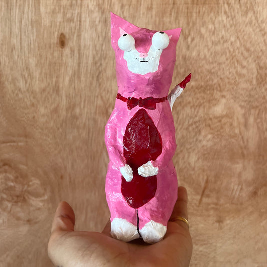 Tall Pink and Red Cat
