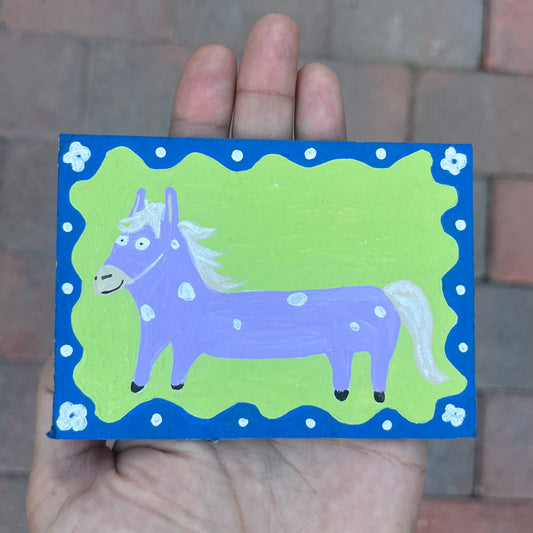 Purple Horse Pocket Painting