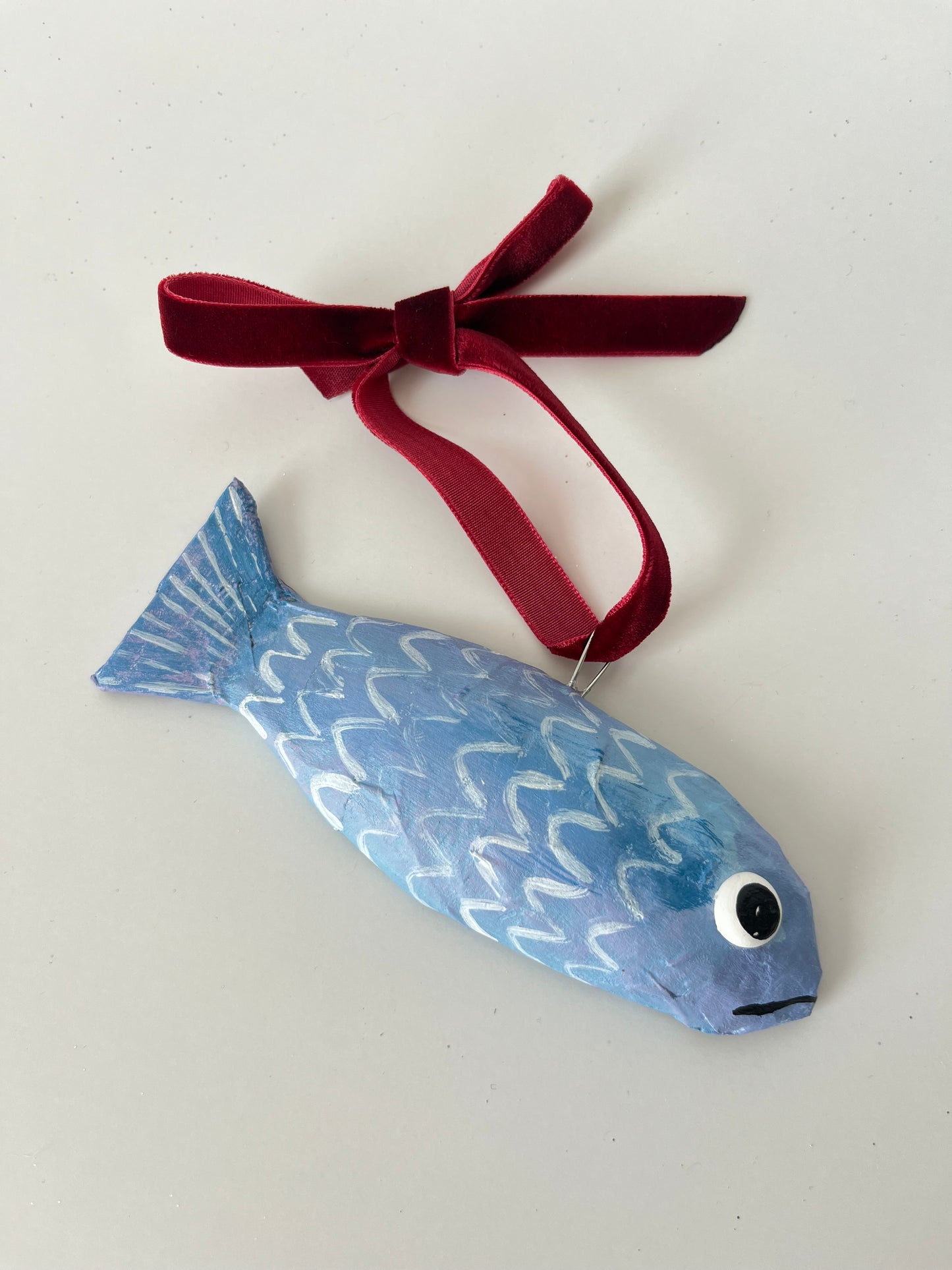 Fish Paper Mache Ornament - Melly