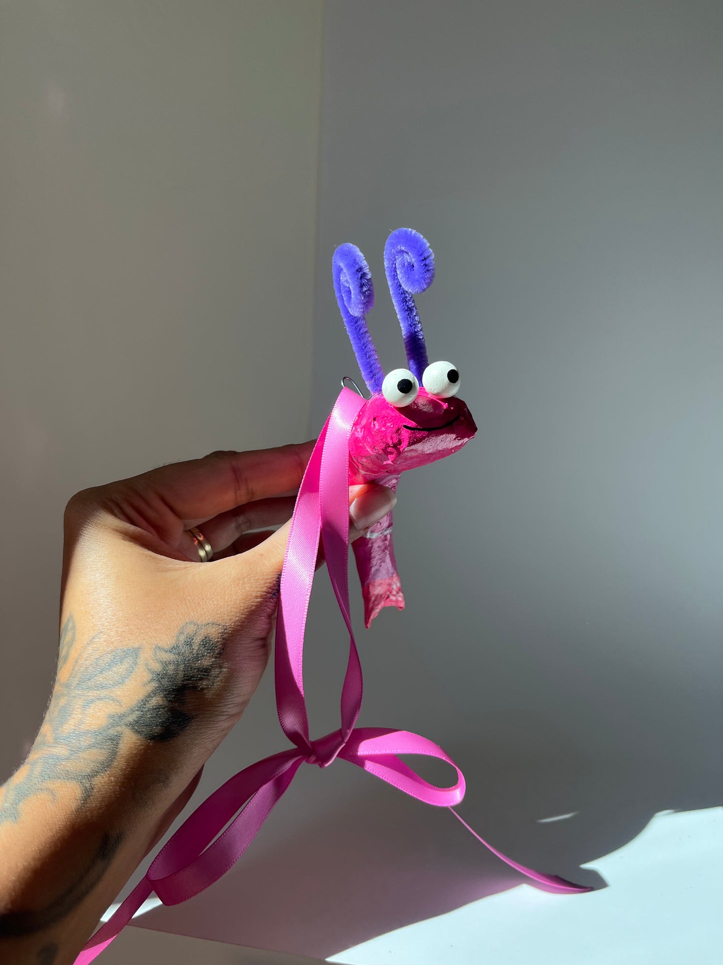 Shrimp Paper Mache Ornament - Shrimothy