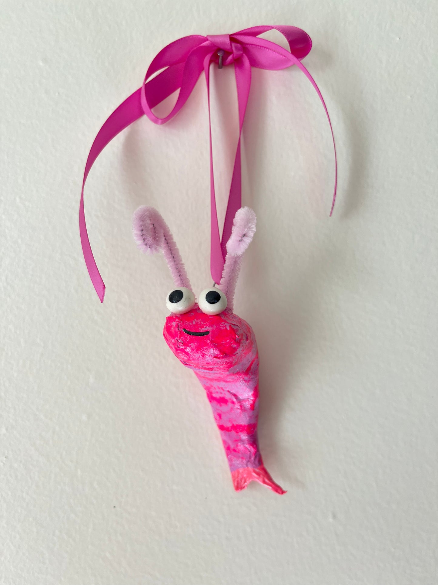 Shrimp Paper Mache Ornament - Shrimplie