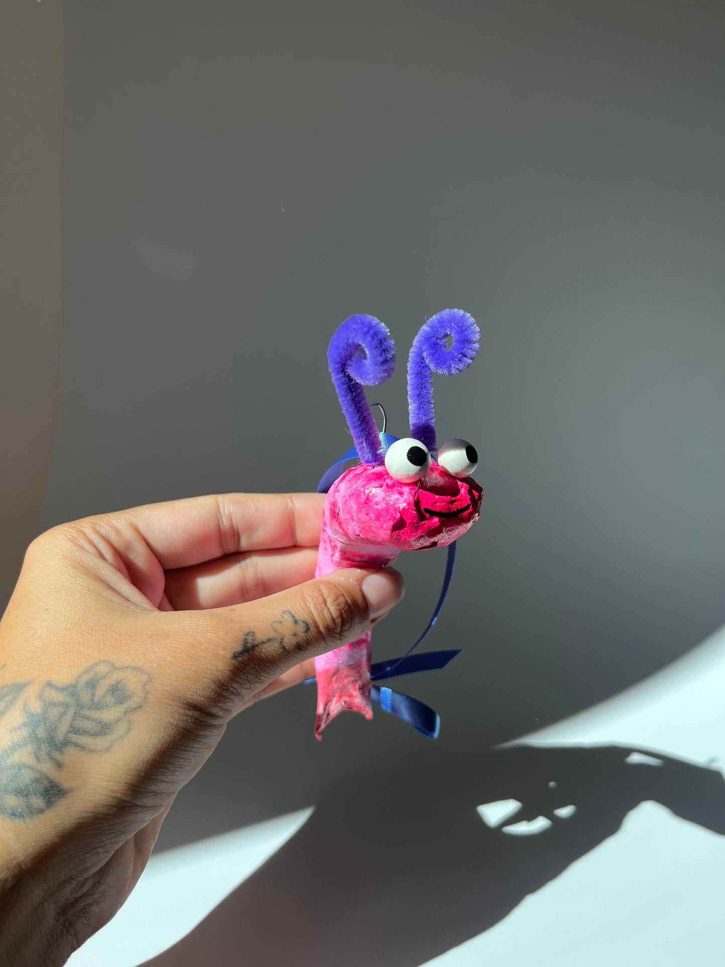 Shrimp Paper Mache Ornament - Shrimpson