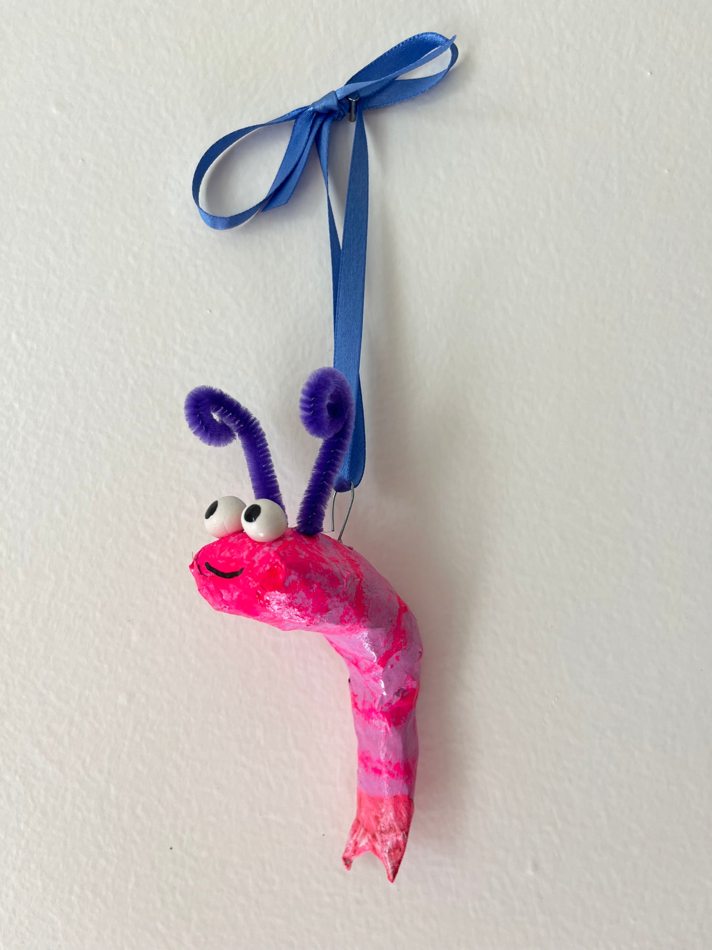 Shrimp Paper Mache Ornament - Shrimpson