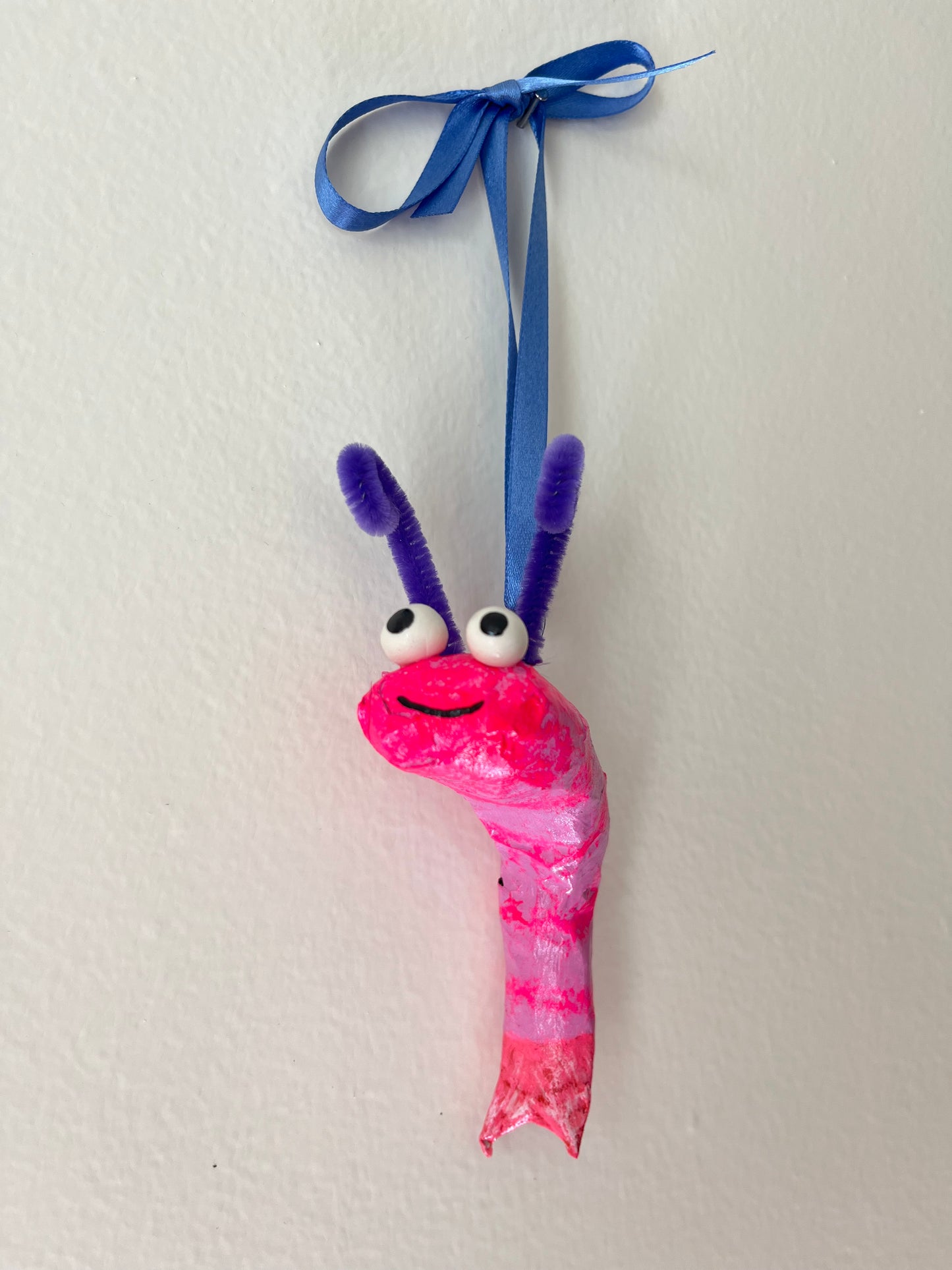 Shrimp Paper Mache Ornament - Shrimpson