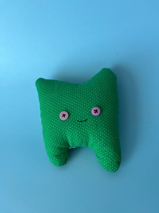 Tooth Fairy Pillow with Pocket - Green Dots